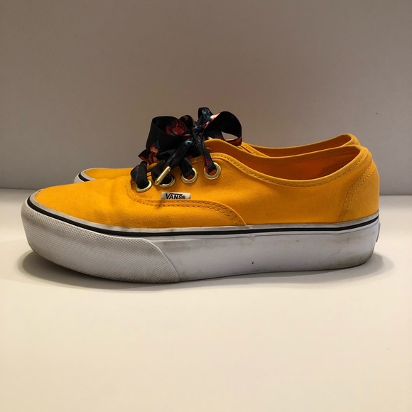 vans yellow platform